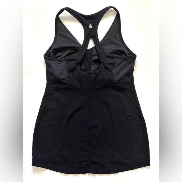Lululemon InStill Cross Strap Black Tank Top Sz. 8 - Picture 2 of 5